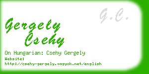 gergely csehy business card